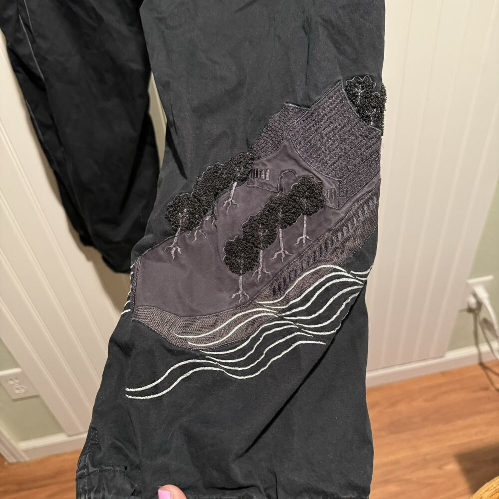 Maharishi Original Black Snopants Embroidery 90s Y2K Baggy Streetwear Mens Large - Picture 8 of 10